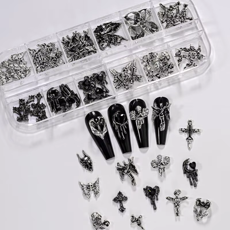 Breloques pour nail art vintage inspirées du style Y2K