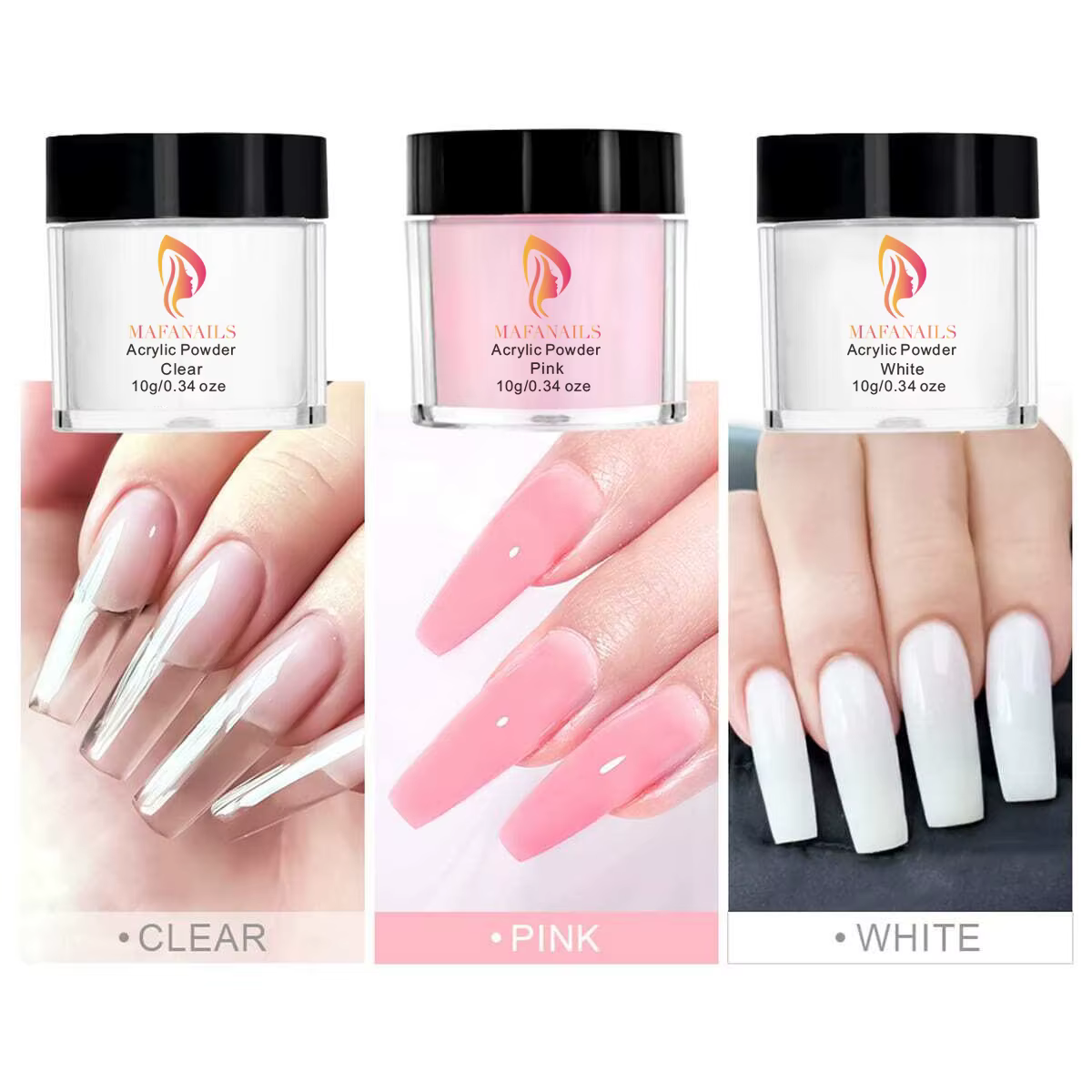 Ensemble de poudre acrylique cristal et monomère liquide