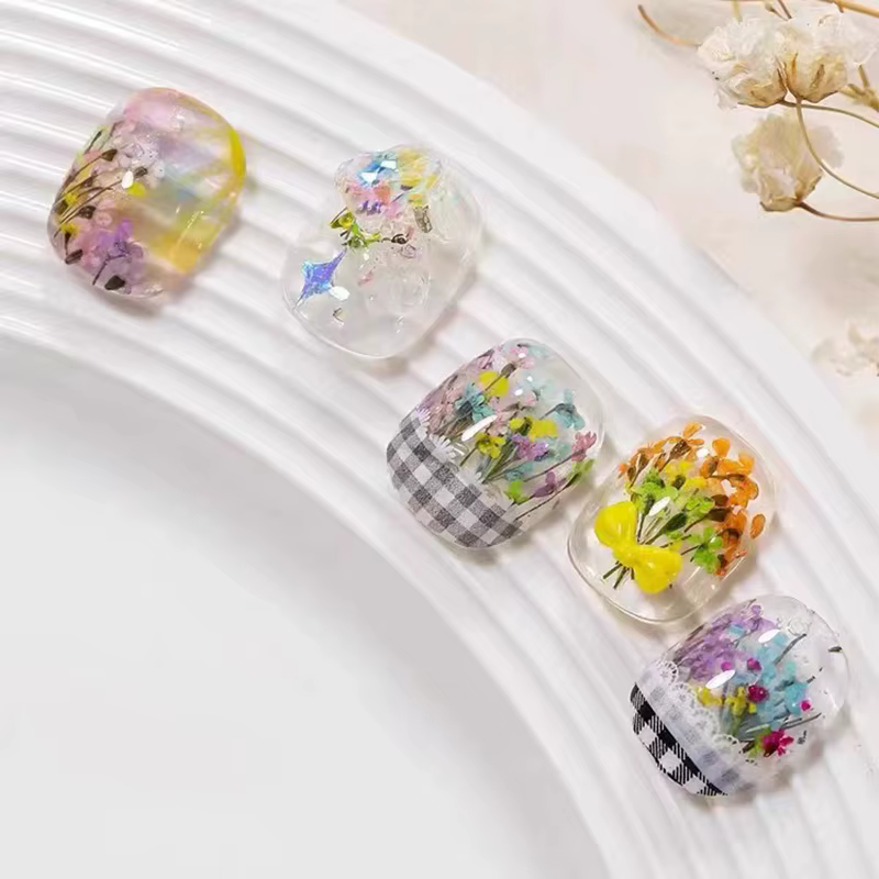 1 boîte de décoration florale pour Nail Art
