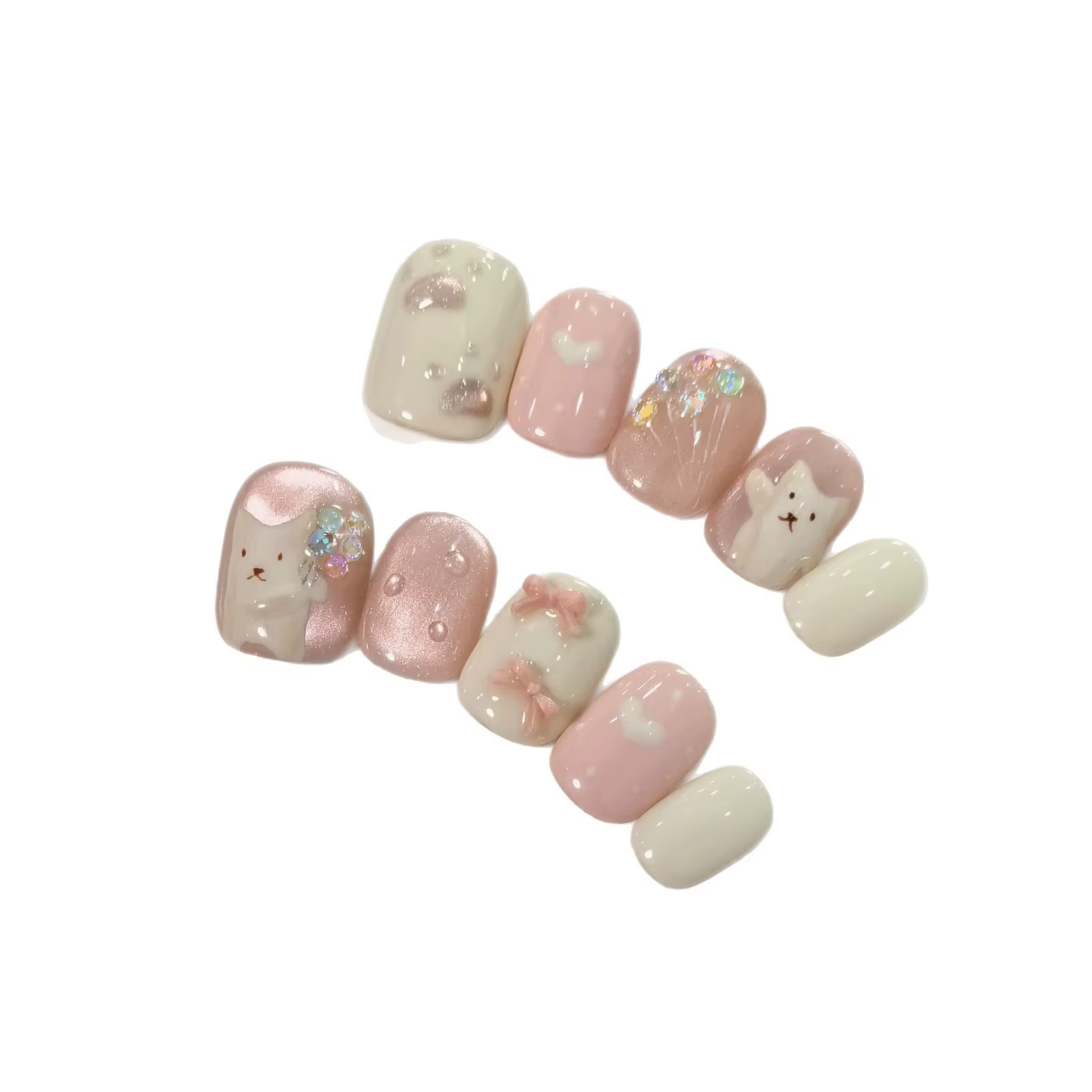 Ensemble de 10 ongles à pression faits à la main
