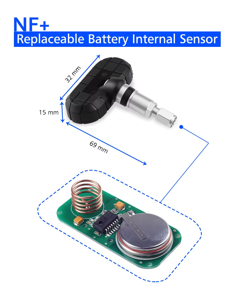 Capteur interne sans fil de voiture avec batterie de subdivision, uniquement pour CAREUD, TPMS intégré NF +