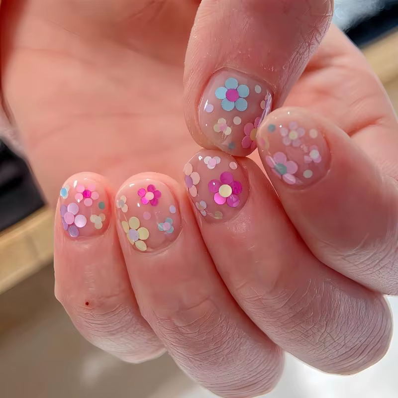 12 grilles de paillettes circulaires colorées pour manucures DIY et créations originales
