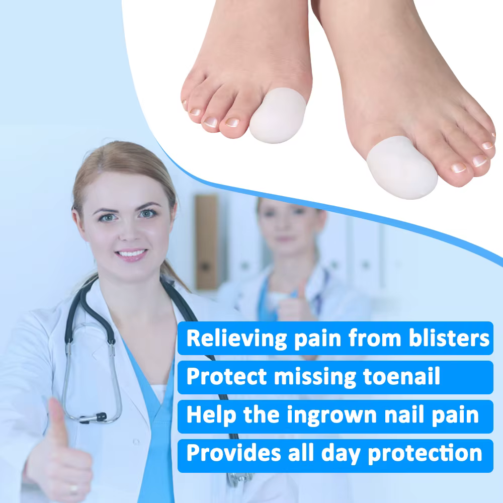 Pexmen 2/4 pièces Gel gros orteils couvre prévention des callosités ampoules et ongles incarnés soulagement de la douleur des pieds protecteur