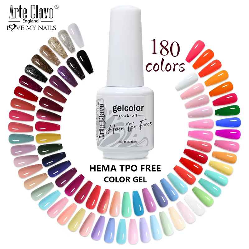 Arte Clavo 8ml HEMA TPO gratuit Gel vernis à ongles Nail Art manucure Semi Permanent Gel UV hybride
