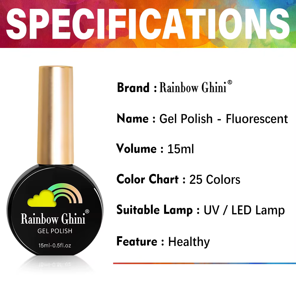 2023 vernis semi permanent uv Rainbow Ghini