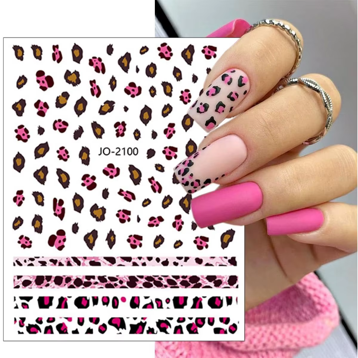 Ensemble d'autocollants léopard pour Nail Art