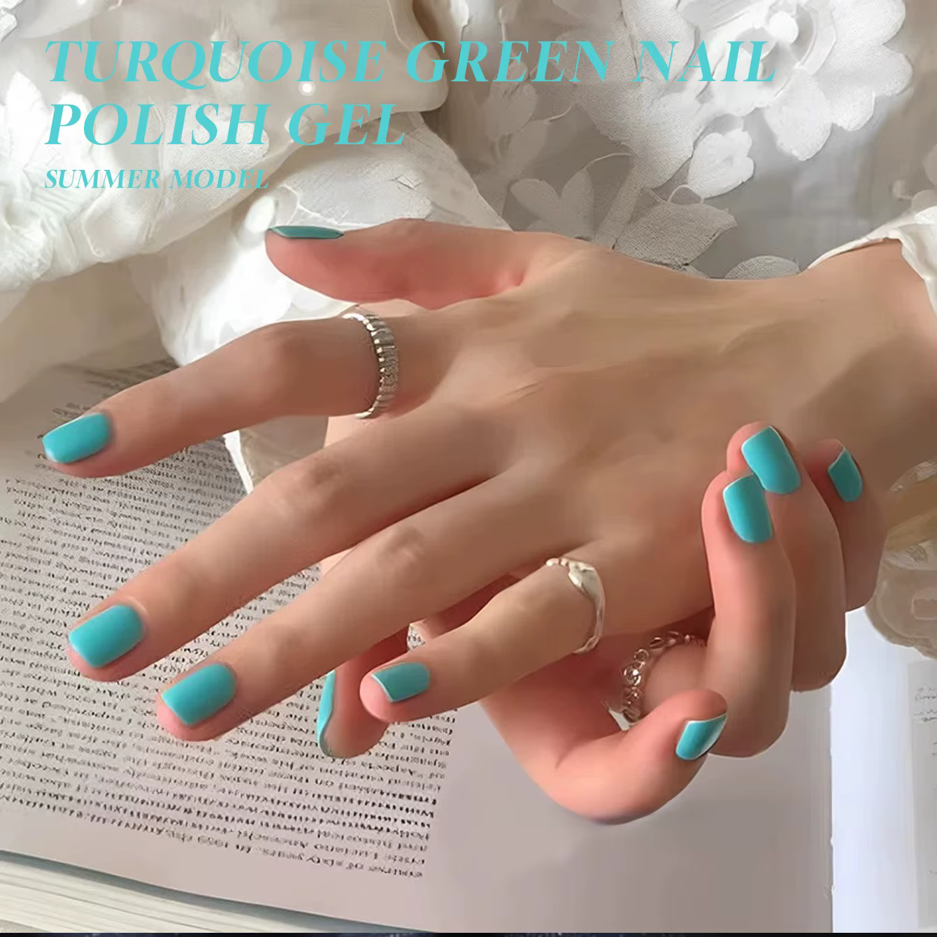 MIANEL 12ML Vernis Gel Vert Turquoise Éclatant Tendance Bleu-Vert Couleur d'Ongles 2026 Nail Art Longue Durée et à la Mode