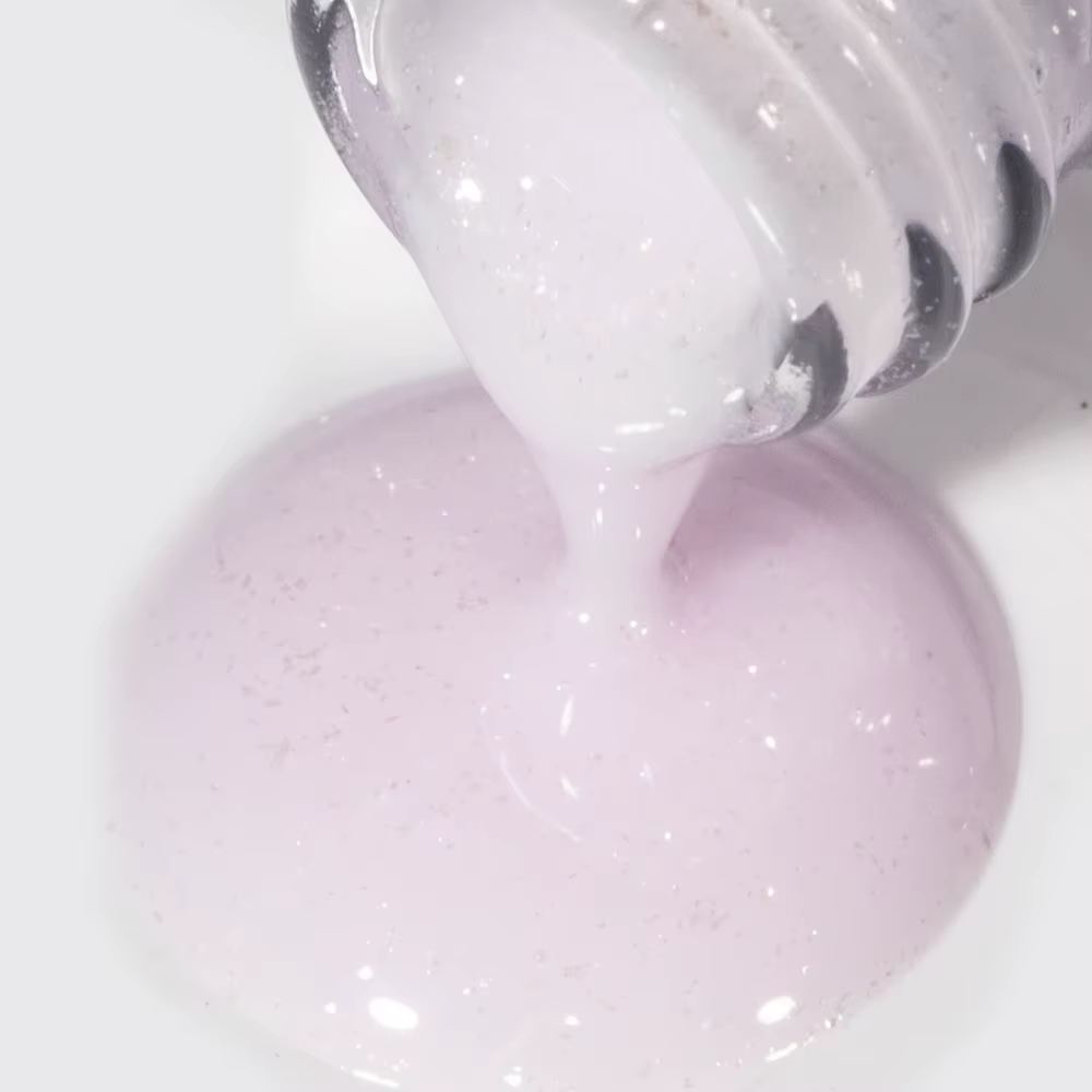 KODIES GEL Structure Base en caoutchouc Gel vernis à ongles 15ML perle miroitant rose paillettes UV Semi Permanent