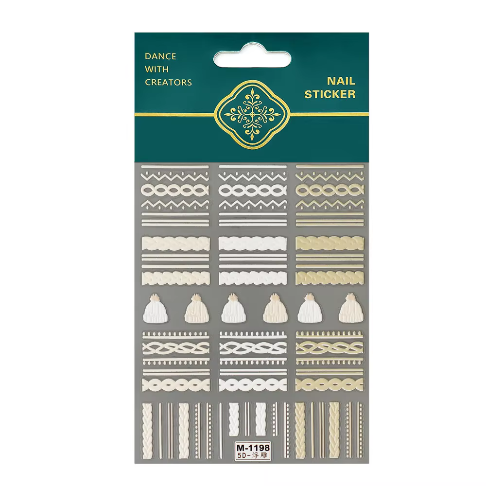 Autocollant pour ongles gravé en acrylique
