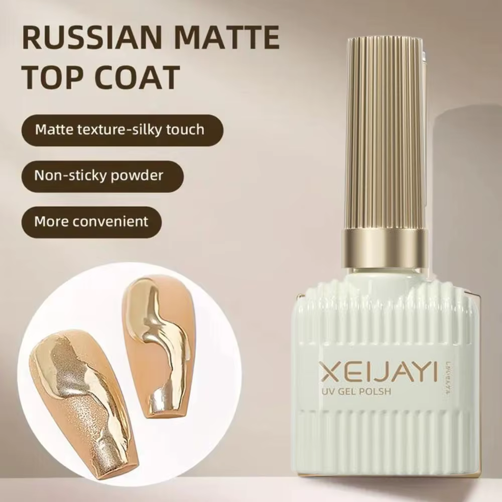 XEIJAYI 1pc 15ml 0.51oz russe mat caoutchouc couche de finition Gel vernis sceau néon Art Design mat Base manteau Gel populaire manucure Gel *