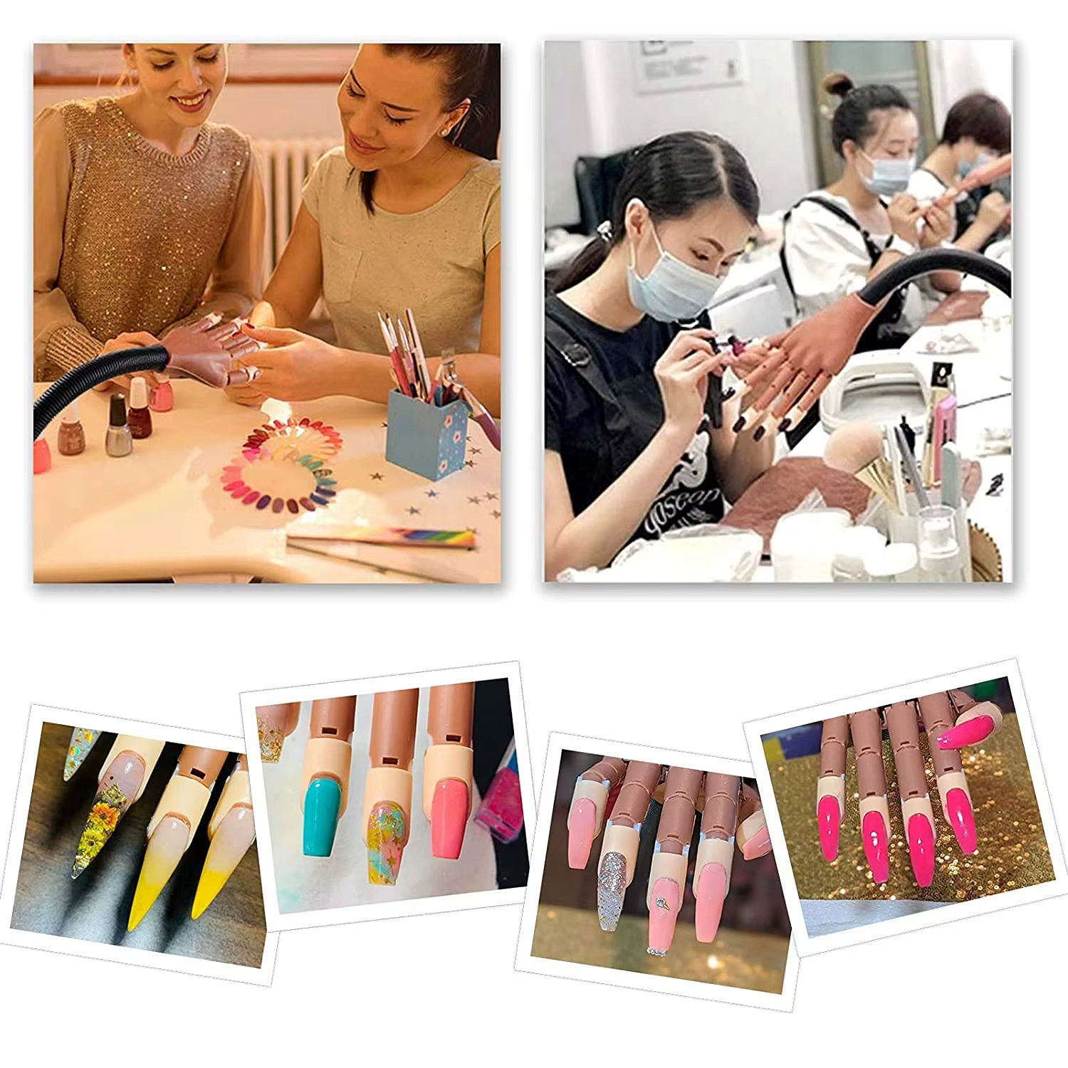 Main d'entraînement pour ongles en acrylique