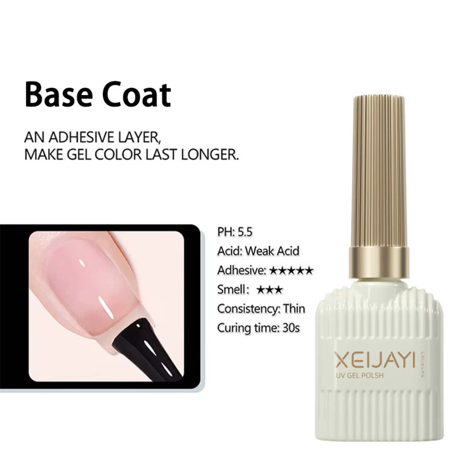 XEIJAYI Base Gel Super couche de finition manucure