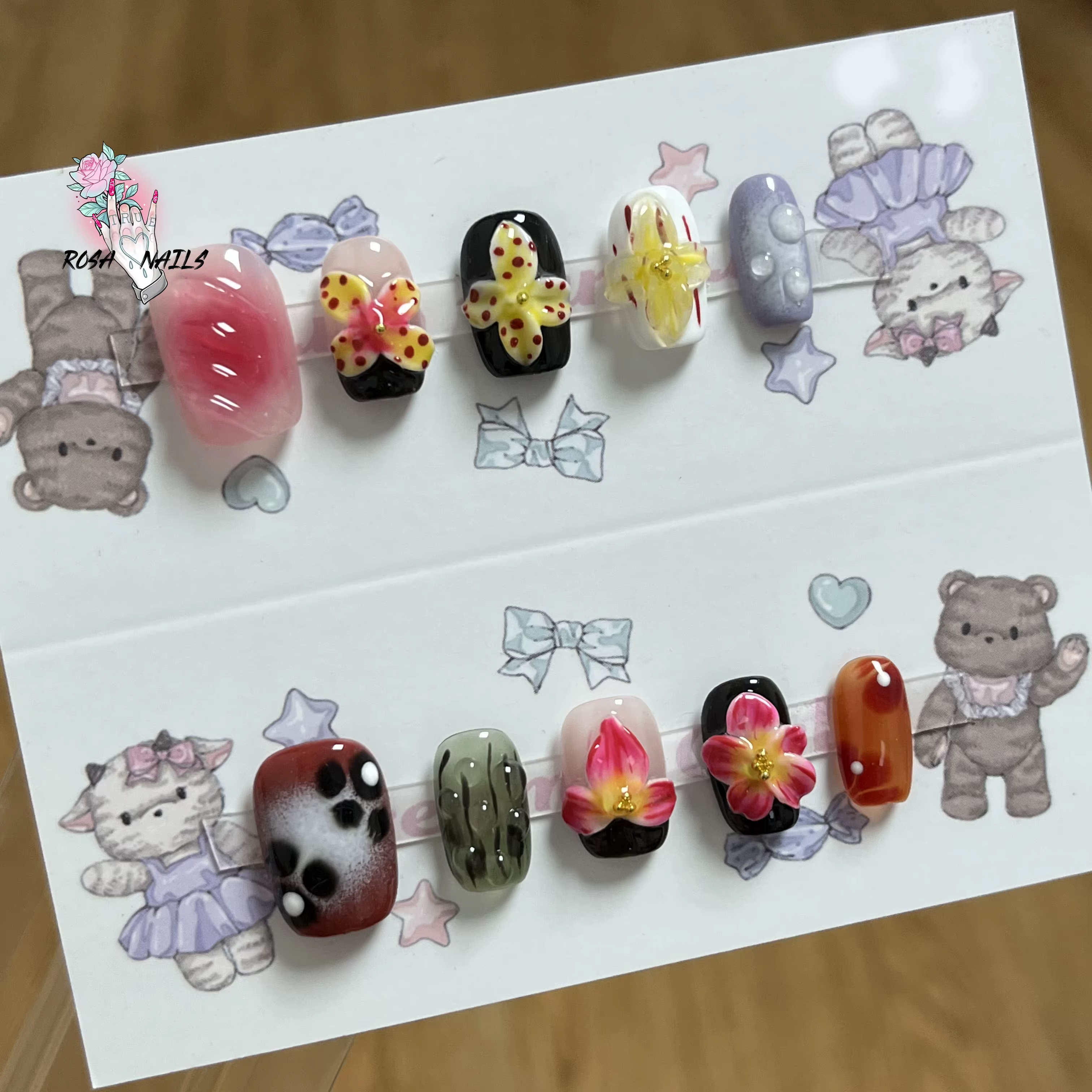Faux ongles 3D en acrylique