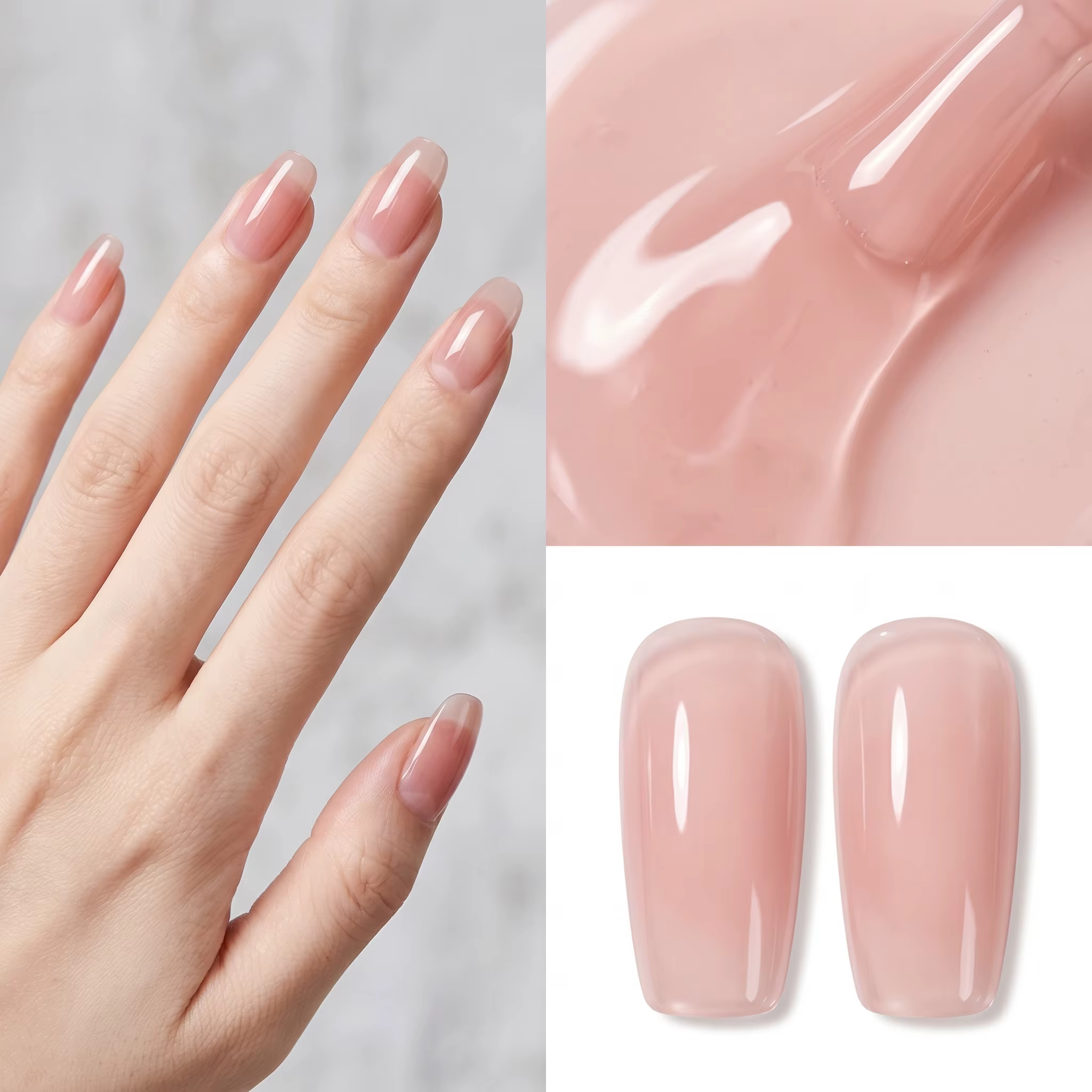 Sans tracas # Vernis à ongles gel rose nude 05