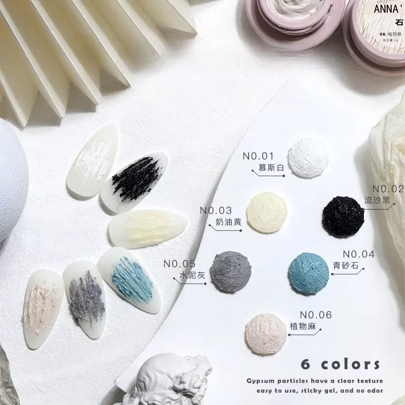Gel de gypse pour décoration des ongles