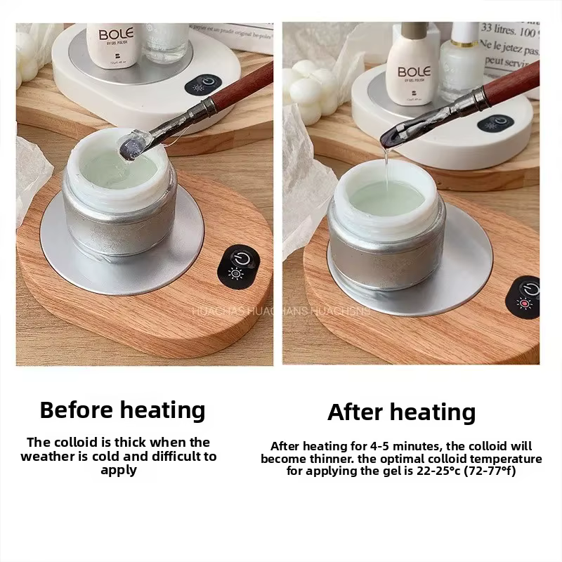 Plaque chauffante adhésive pour vernis à ongles 55 ° Gel de photothérapie constant pour l'hiver
