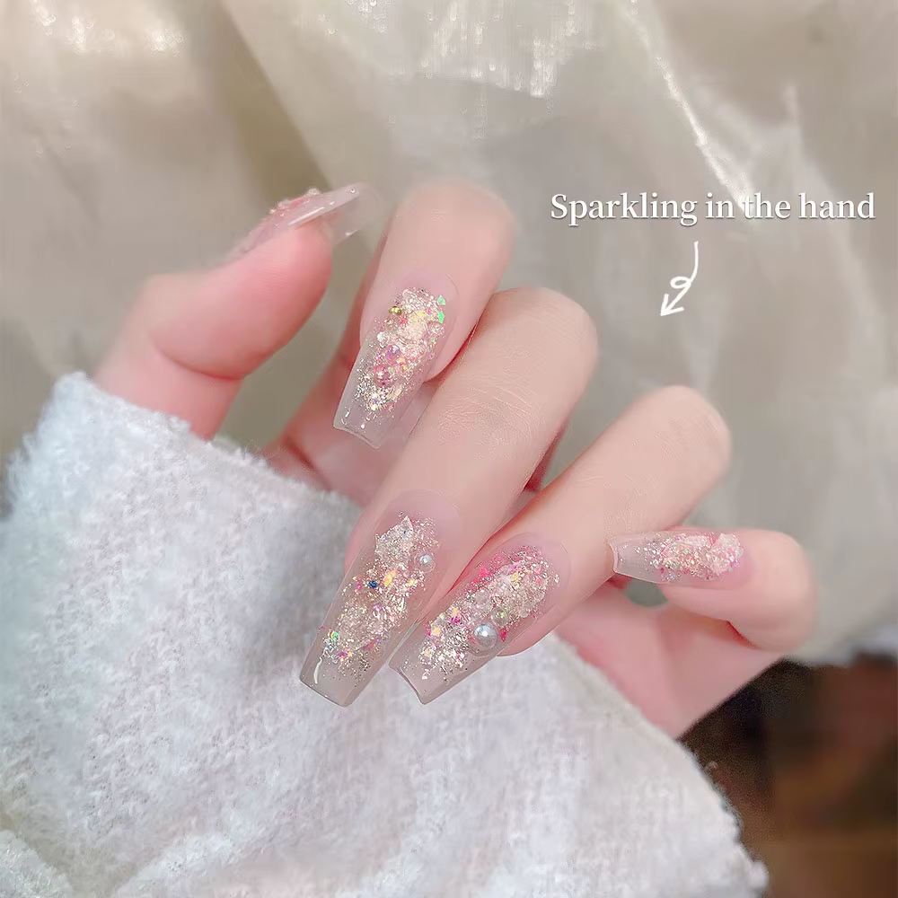Poudre à paillettes pour ongles galaxie