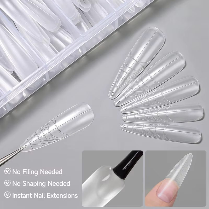 UR SUGAR 240PCS Faux ongles fins et longs