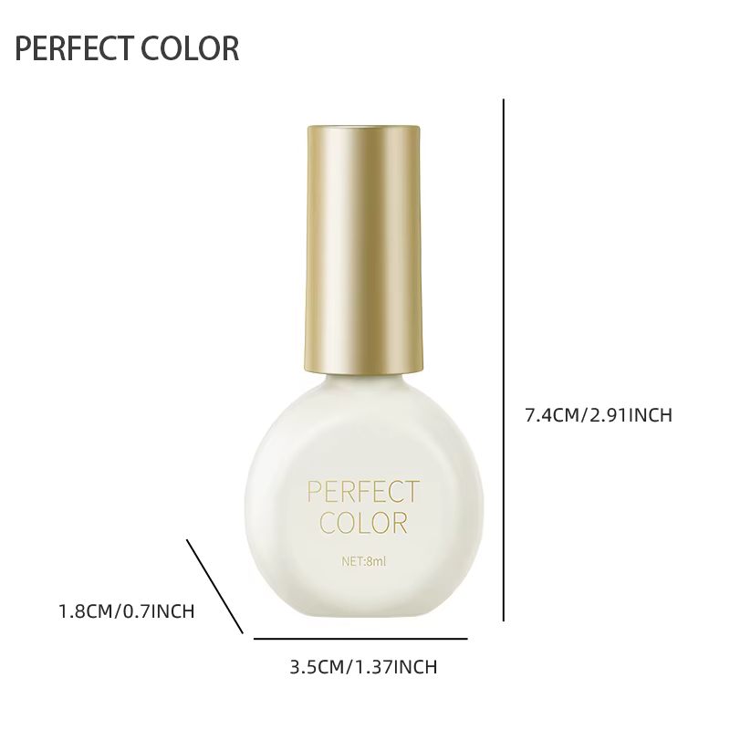 PERFECT COLOR Vernis à ongles gel laiteux rose nude tout-en-un 8ml