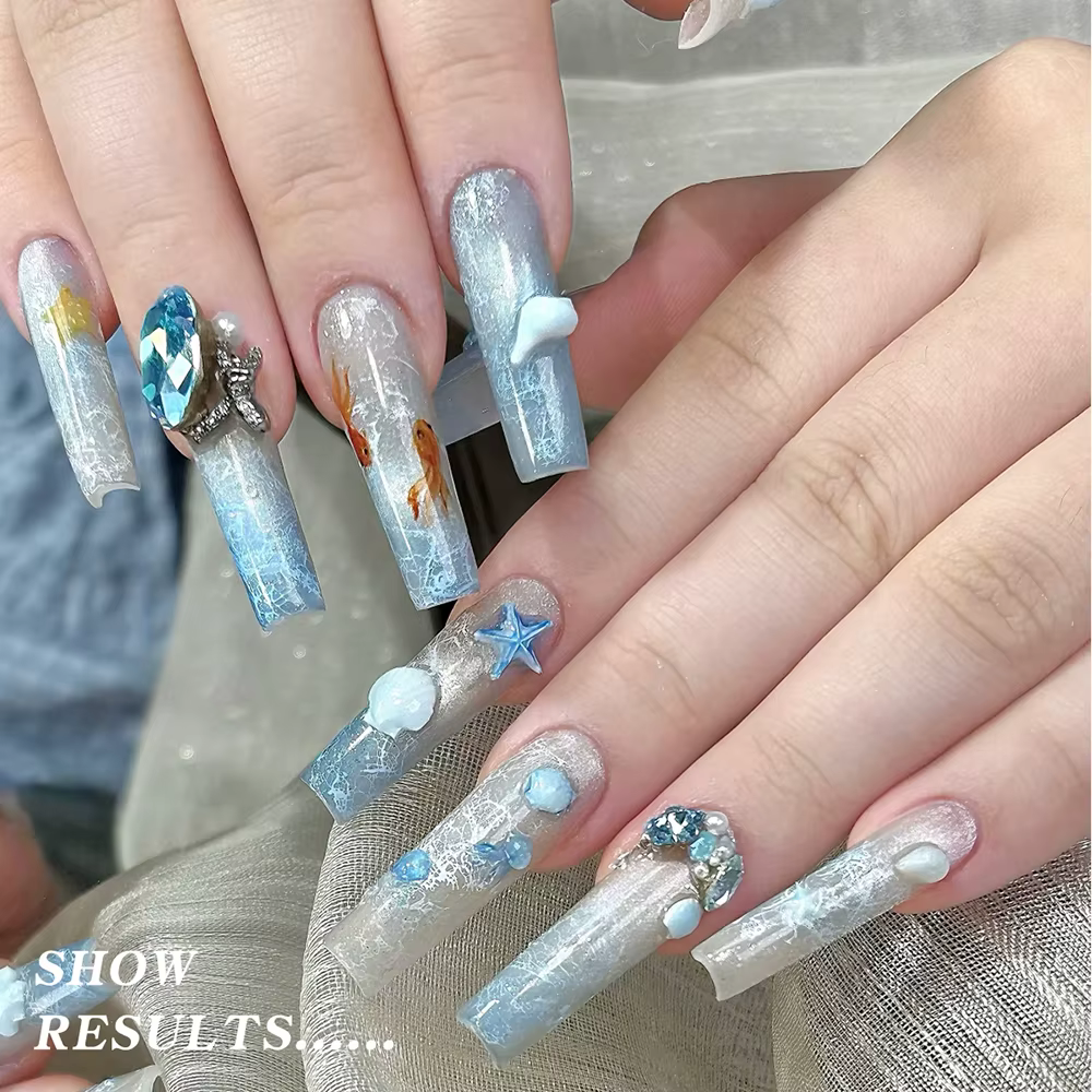 Vendeeni 10 couleurs/ensemble vague de mer floraison Gel vernis à ongles TPO HEMA FREE UV tremper Gel vernis marbre dentelle Nail Art fleur Gel