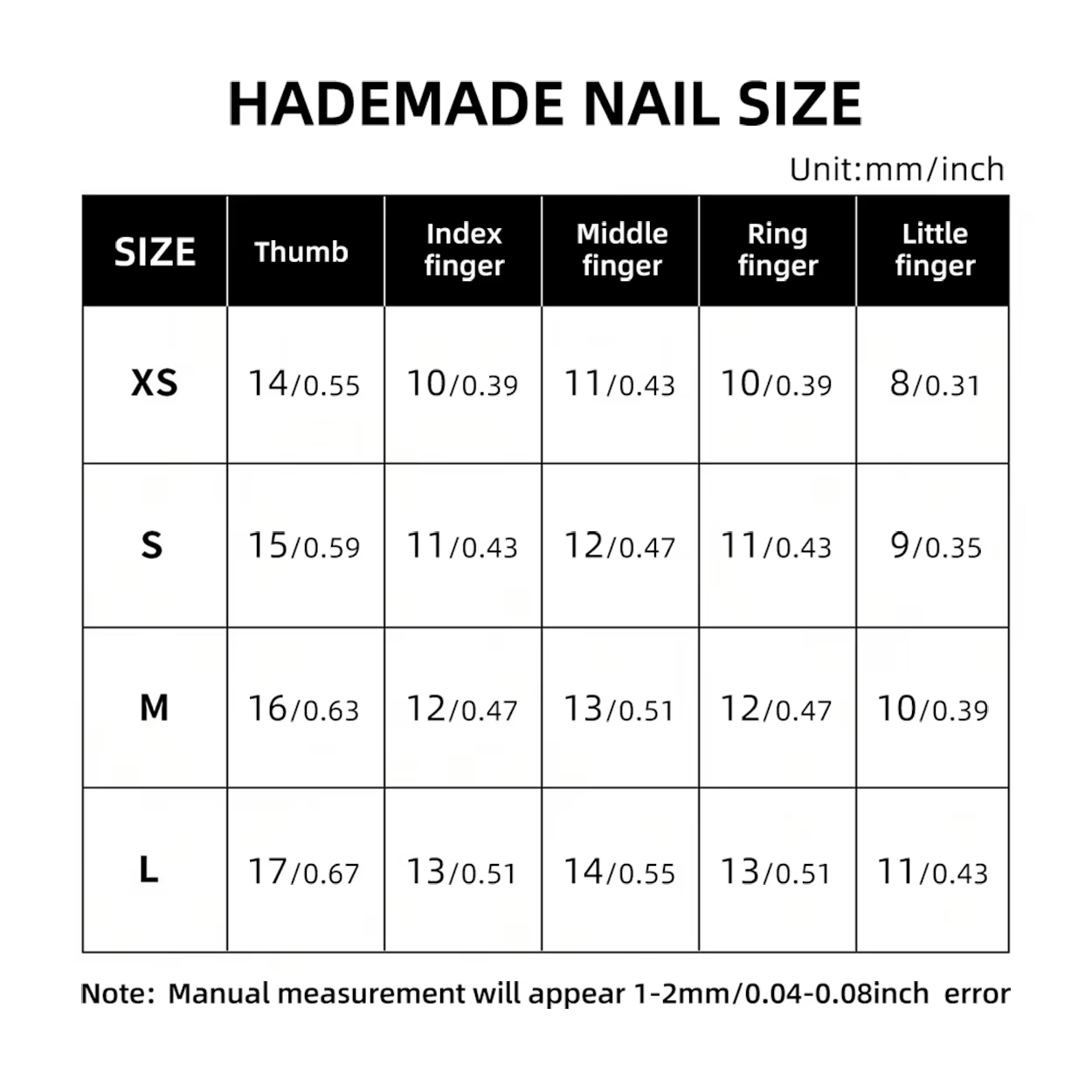 Kit de 10 faux ongles press-on faits main