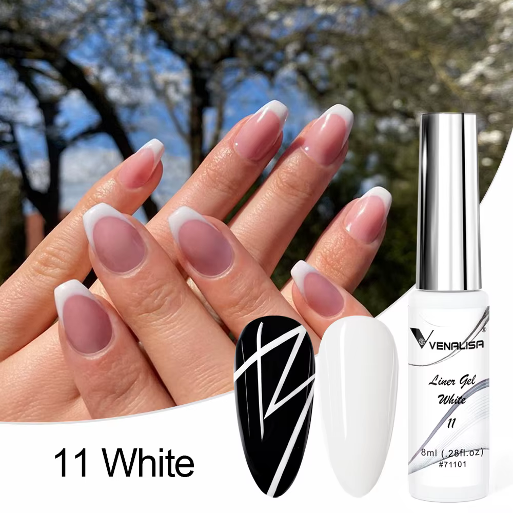 Venalisa Liner Gel 8ml vernis à ongles français UV LED peinture Gel Nail Art Design magnifique paillettes couleur