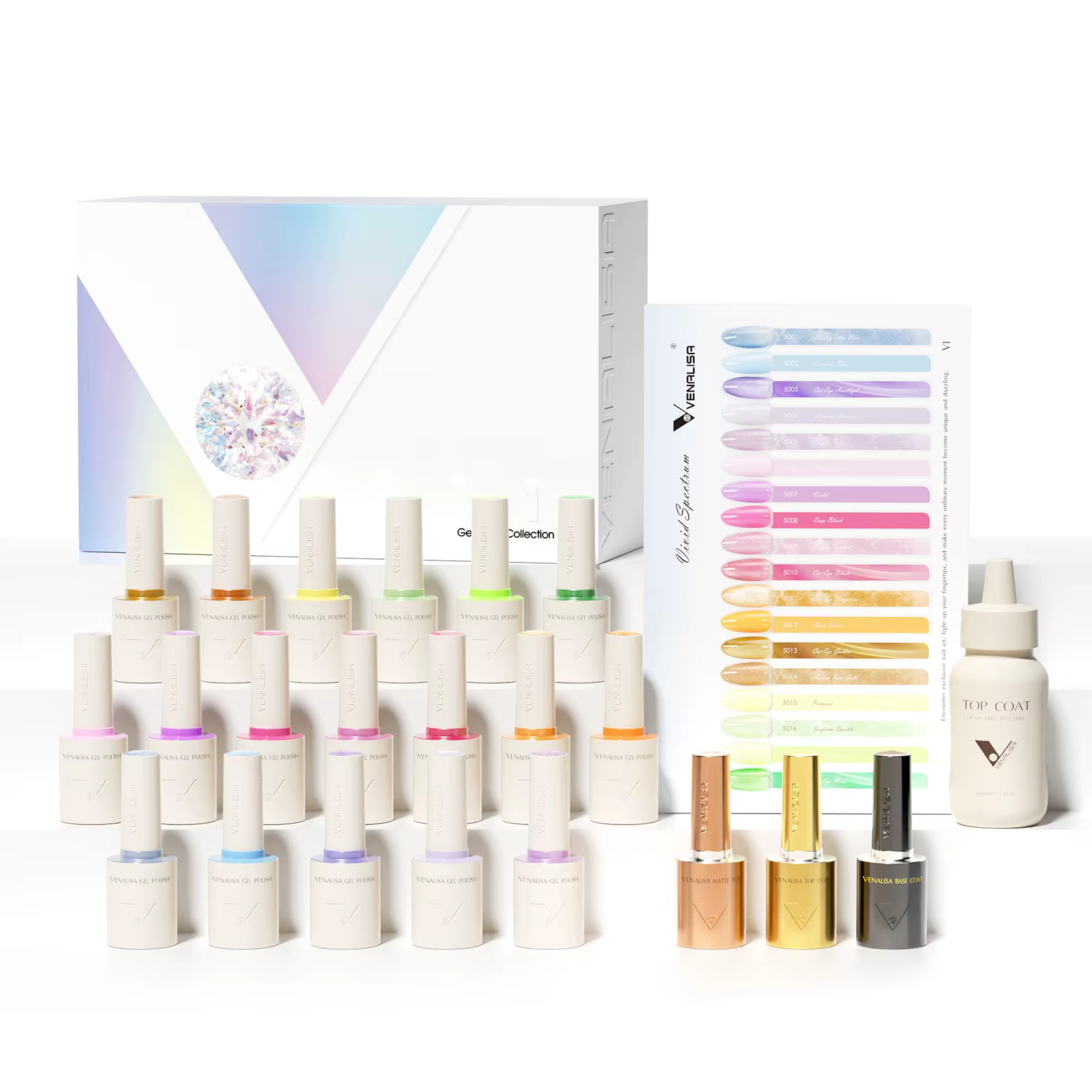 TPO FREE VENALISA 10ml vernis à ongles Gel VIP Kit couleur rouge Collection affichage