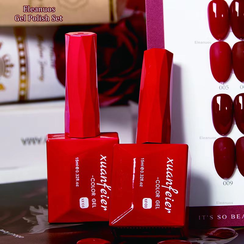 Elefil os-Verhéritage à Ongles en Gel Rouge pour Photothérapie