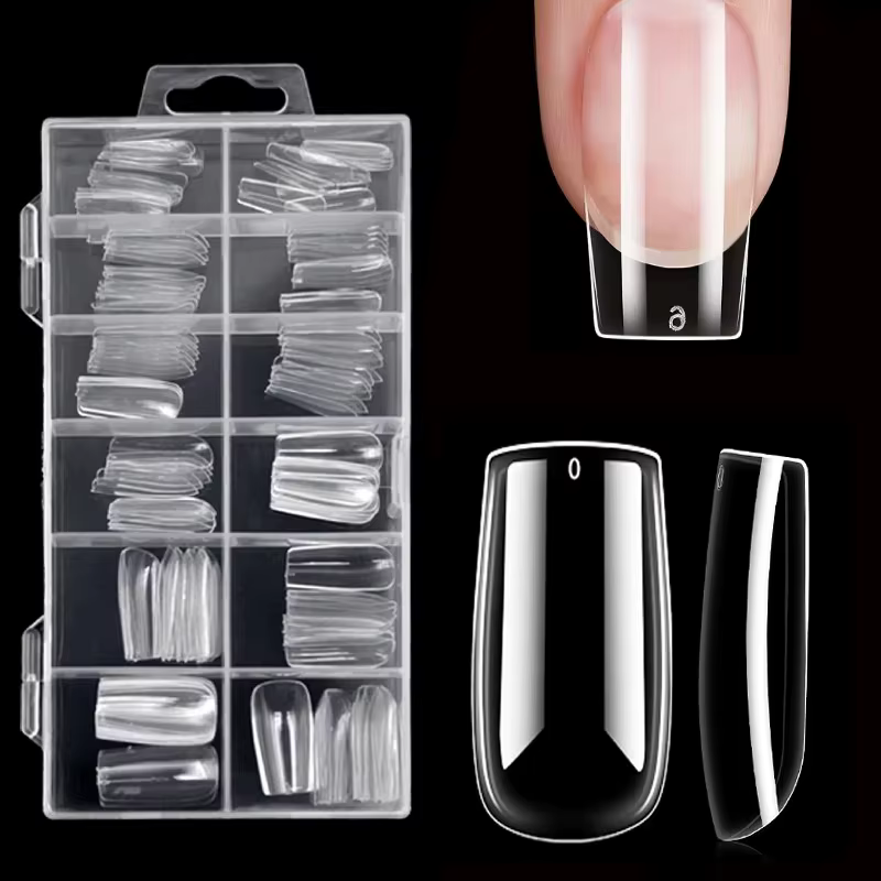 Ensemble d'autocollants pour ongles transparents de 120 pièces