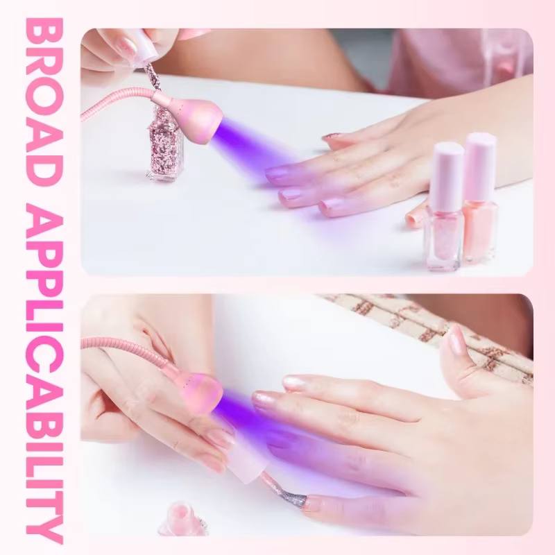 Sèche-ongles lumière UV lampe à ongles 395nm longueur d'onde Clip-on bureau Mini USB
