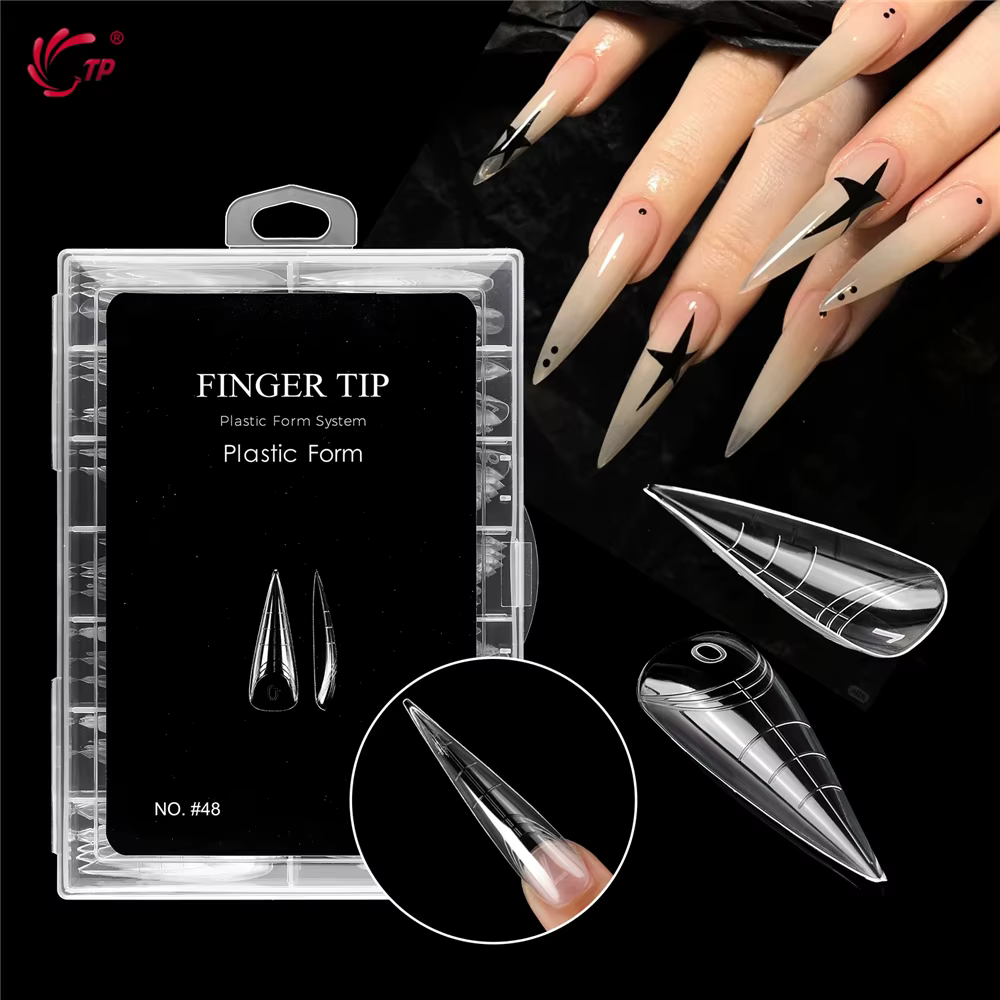 TP 70 pièces/140 pièces ongles clairs double forme couverture complète système d'extension d'ongle construction rapide