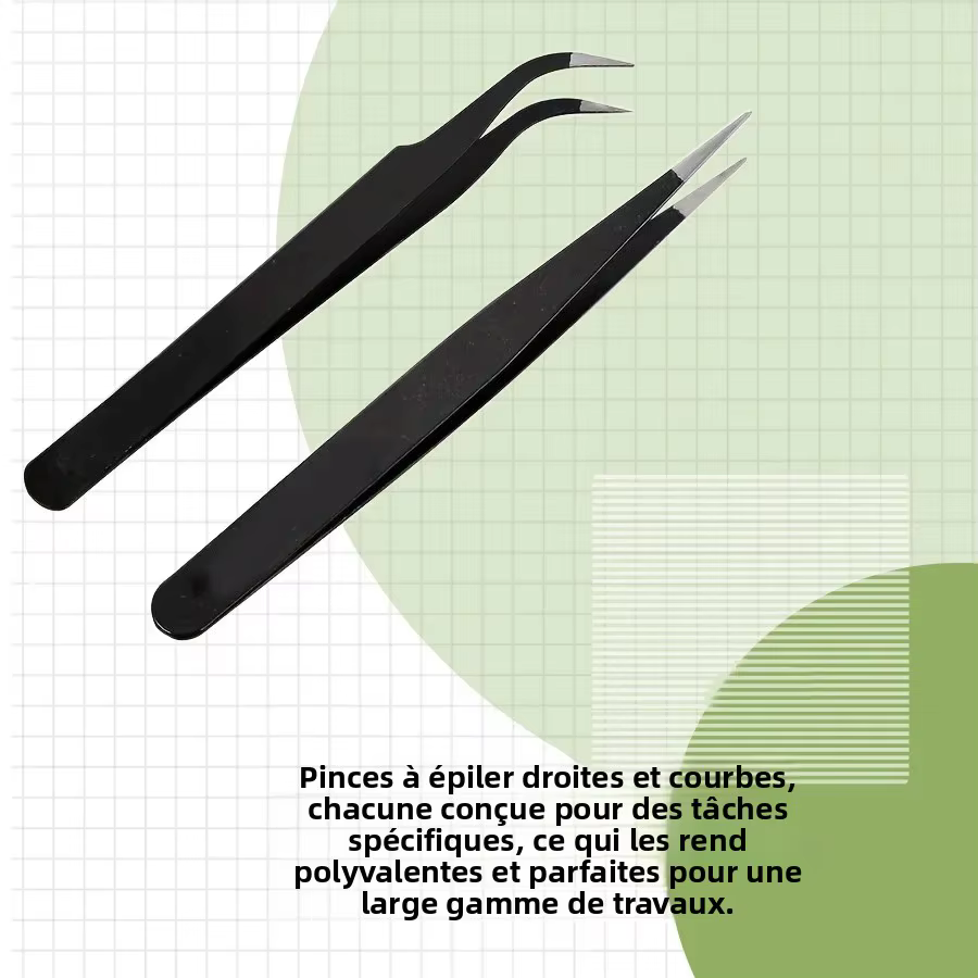 Outil de manucure antistatique noir