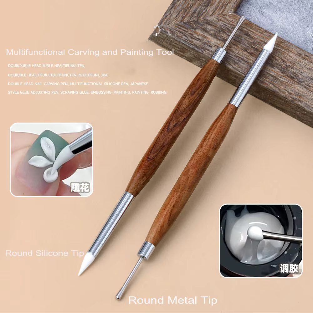 Brosse à ongles à Double extrémité en Silicone