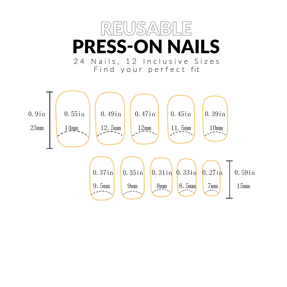 ARTAUG 24 pièces court carré presse sur ongles violet rose