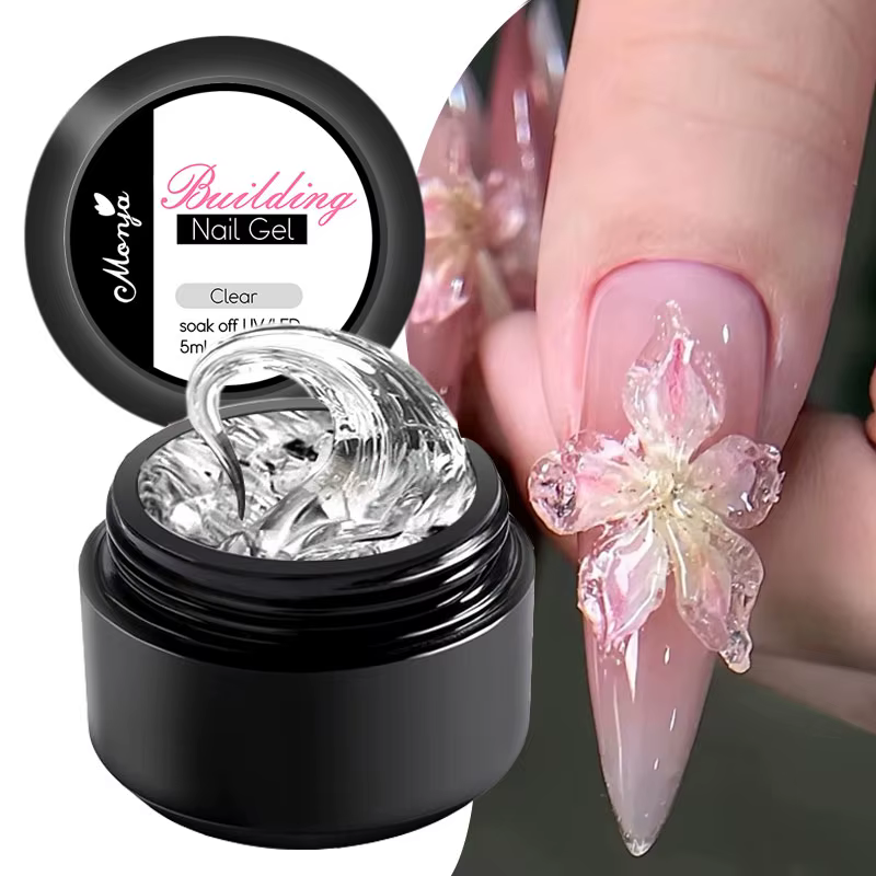 Vernis à ongles Gel transparent antiadhésif pour extensions de mains