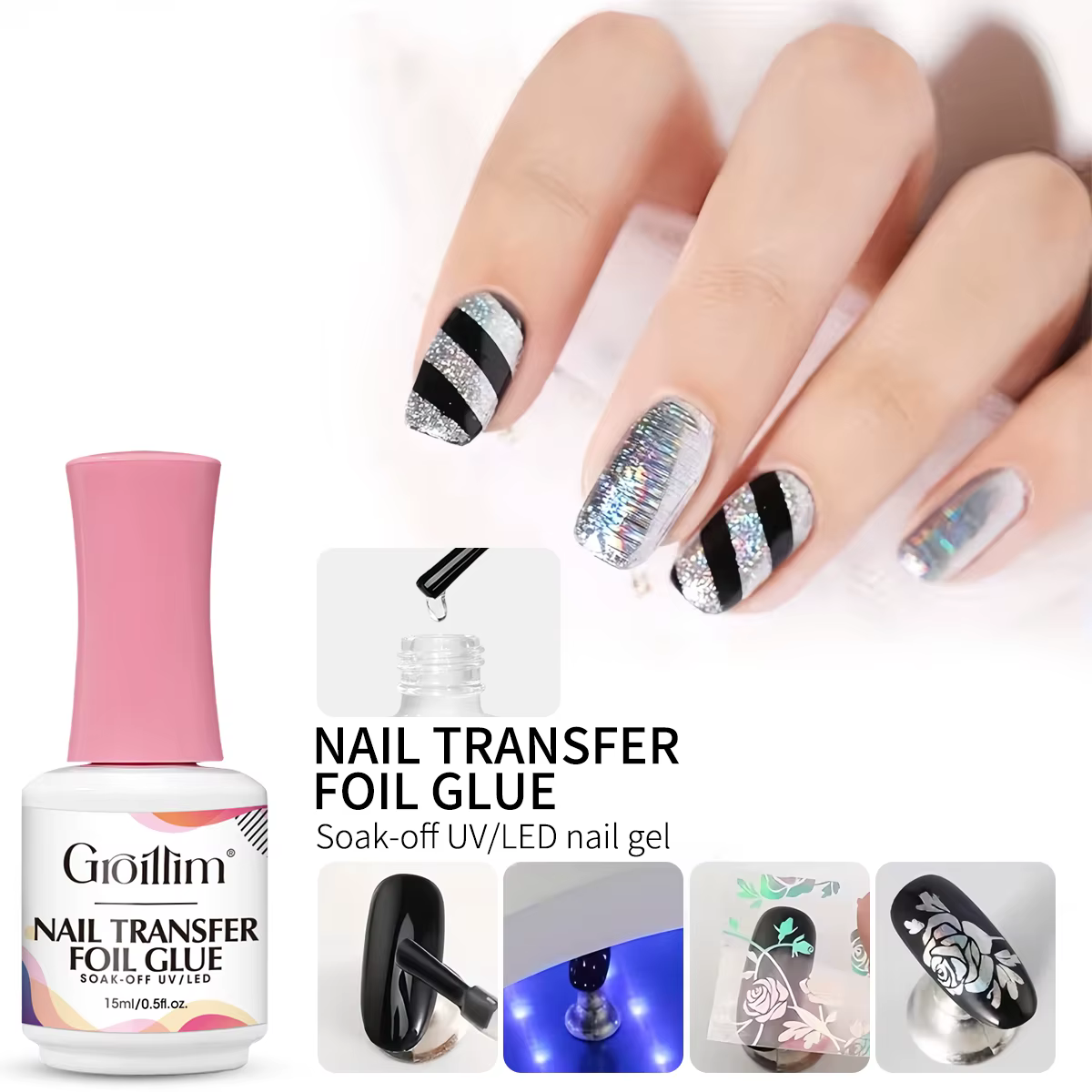 Colle pour feuille d'art des ongles