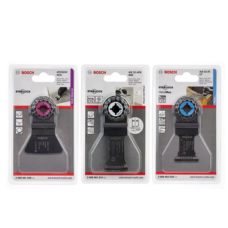 Bosch STARLOCK – accessoires de Machine de découpe multifonctionnelle, travail du bois, rainurage, perforation, accessoires généraux, série Bosch GOP