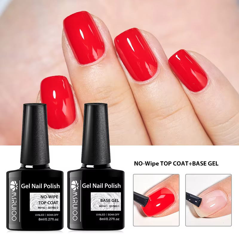 MSRUIOO 8ml couche de finition Gel vernis Semi Permanent tremper Gel UV LED