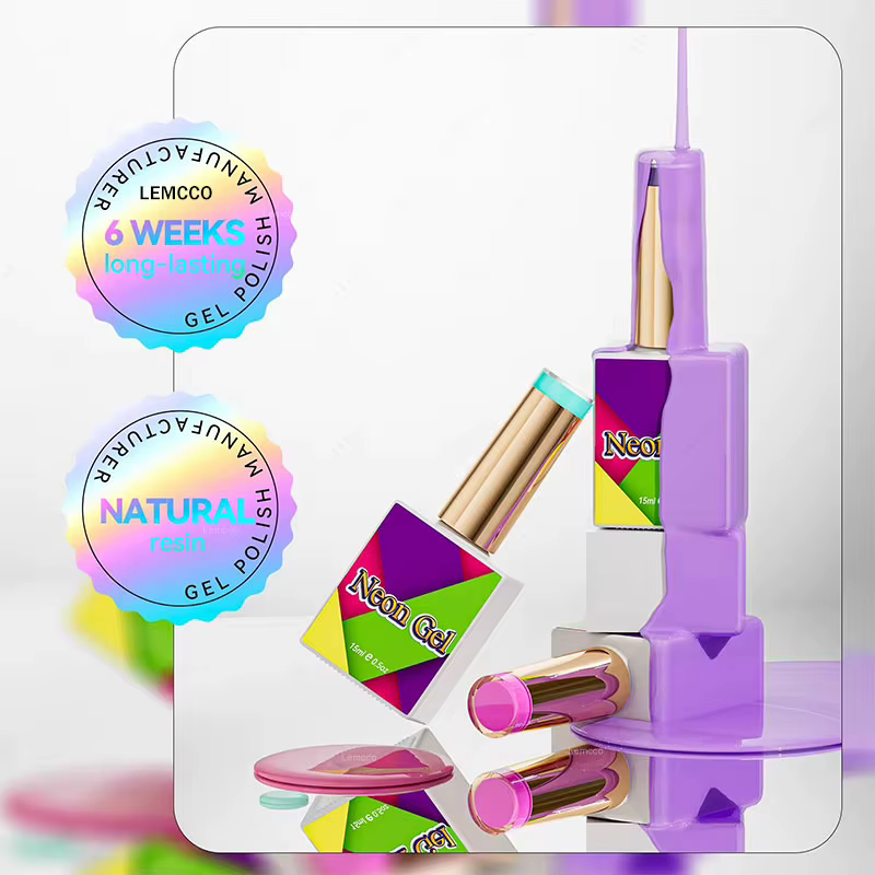 Eleanos Neon Macaron 48 couleurs ensemble de vernis à ongles Fluorescent avec livre d'affichage couleur couverture