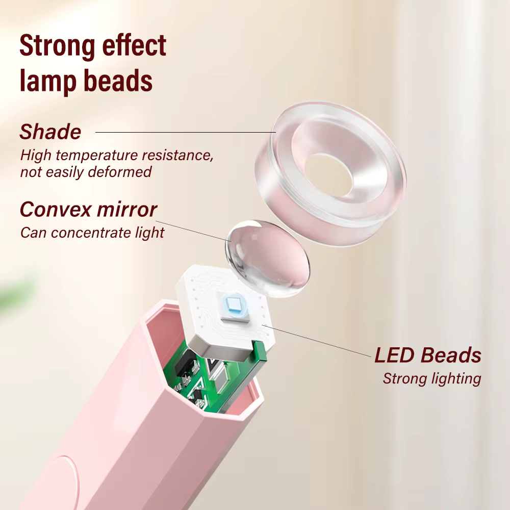 YIKOOLIN Séchoir à Ongles Rechargeable Pratique UV LED Lampe Portable à Main Séchage Rapide pour Tous les Gels Outil de