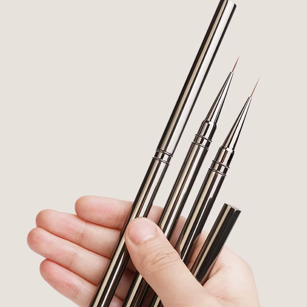 Brosse à ongles argentée 6/9/12/15/18mm