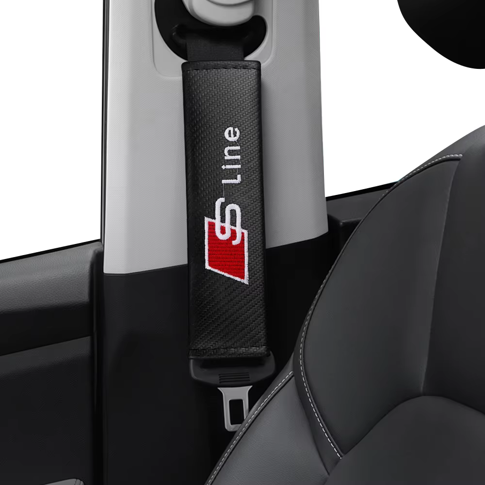 Couvre-ceinture de sécurité pour intérieur de voiture, protection d'épaule, badge, coussinet, accessoires automobiles pour Audi A1 A2 A3 A4 S6 Qyttro Sline RS Q2 Q3 TT A8