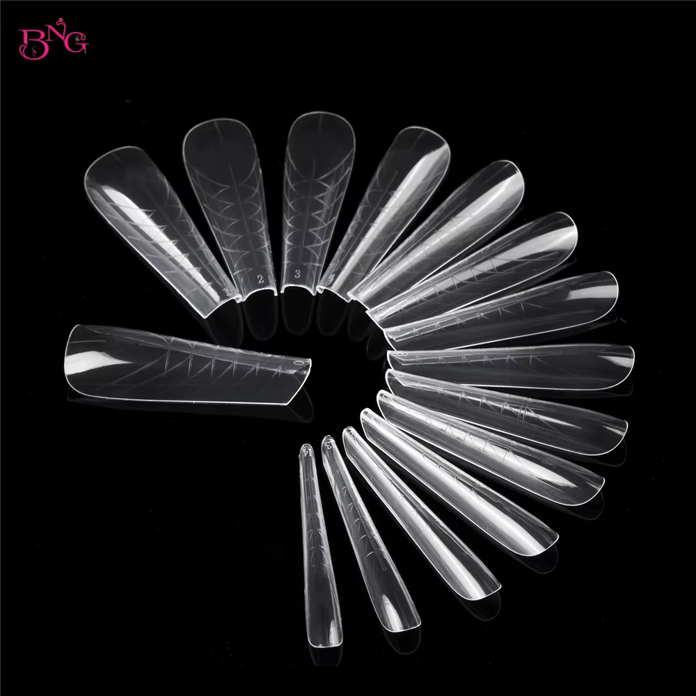 BNG Large taille double formes ongles carré cercueil amande Extension d'ongle moule faux