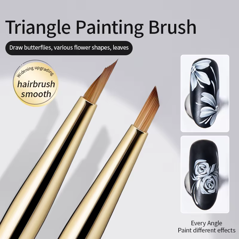 Pinceau de peinture triangulaire pour ongles