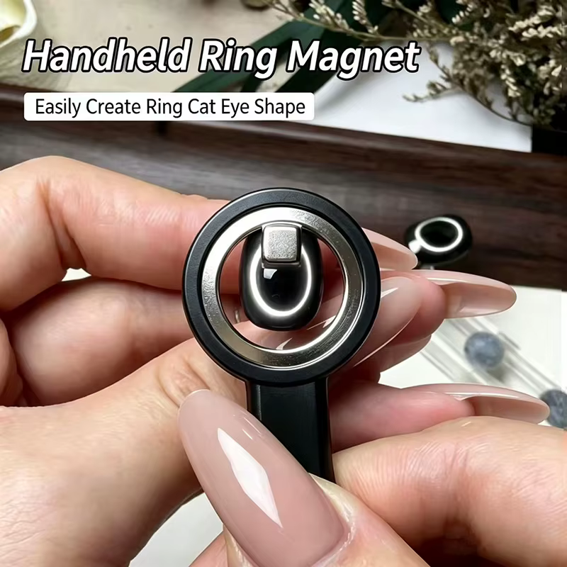 Anneau magnétique pour ongles effet œil de chat avec poignée