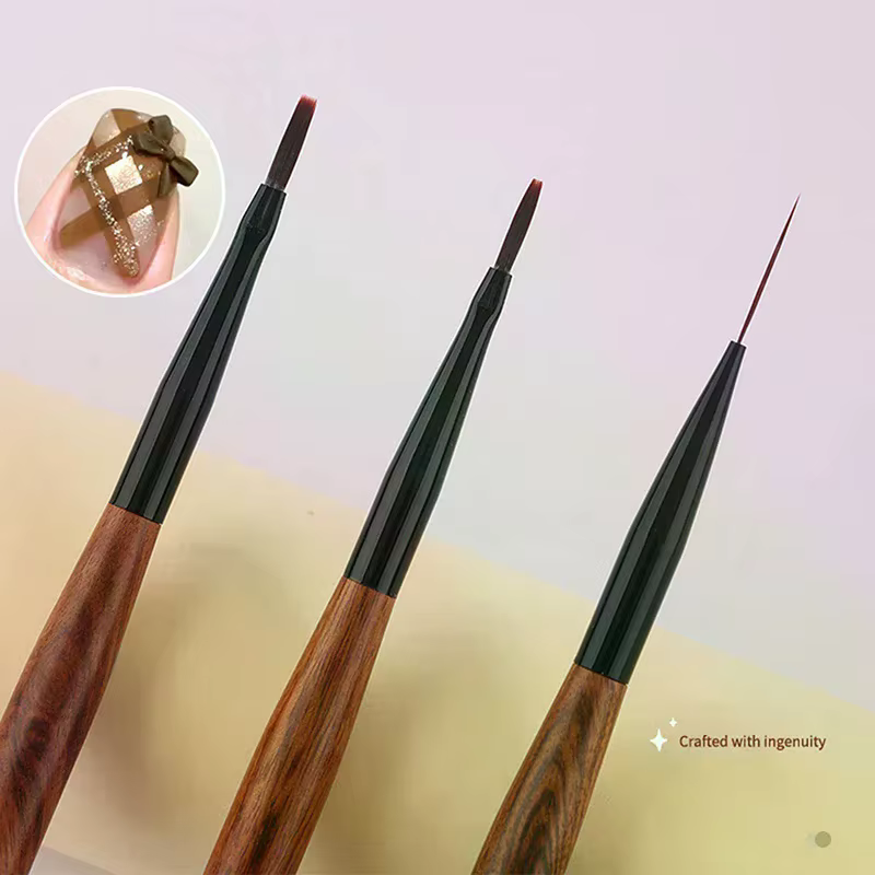 Ensemble de pinceaux à carreaux français pour Nail Art