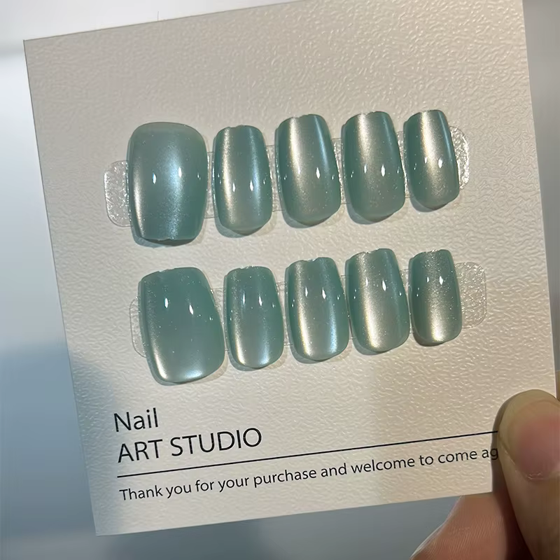 Presse sur les ongles cercueil de luxe faux