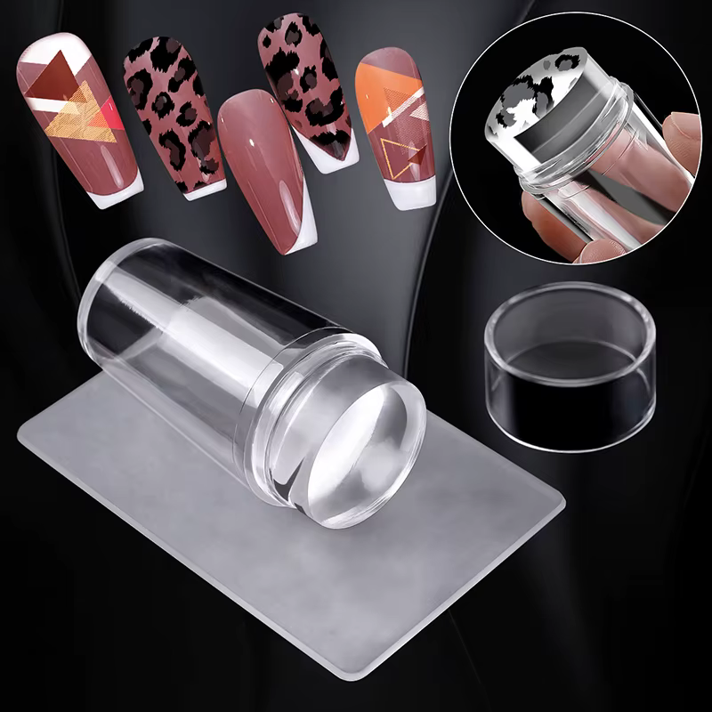 French manucure stamping nail art pochoir tampon ongle