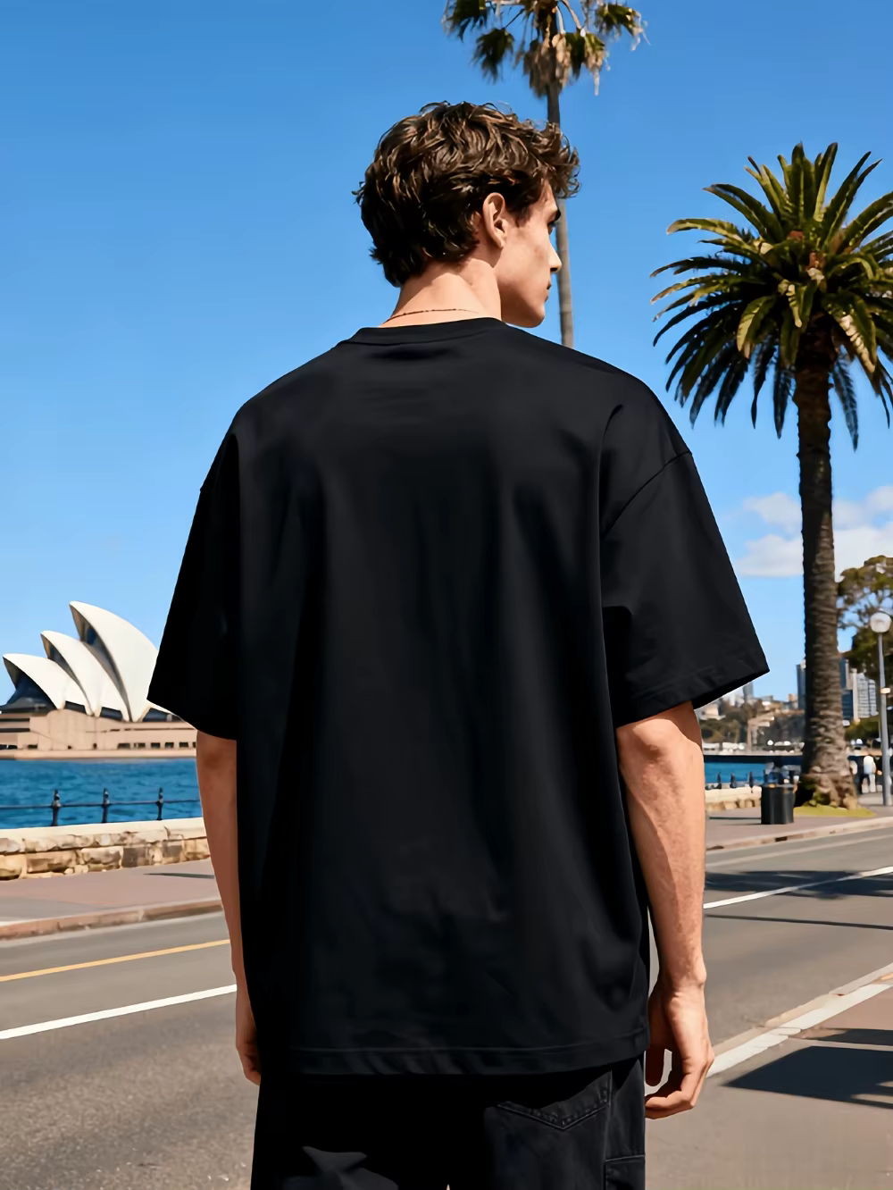 T-shirt graphique saisissant pour homme Vandersex - Chemise confortable pour tous les jours avec design à blocs de couleur verticaux, coupe ample, col rond