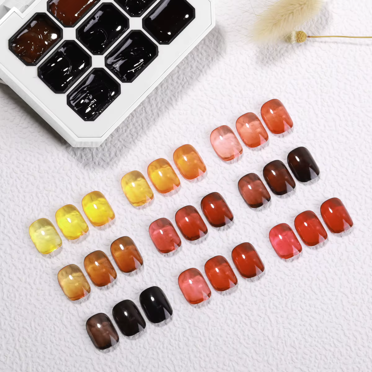 Vernis à ongles gel solide gelée ambre 9 couleurs